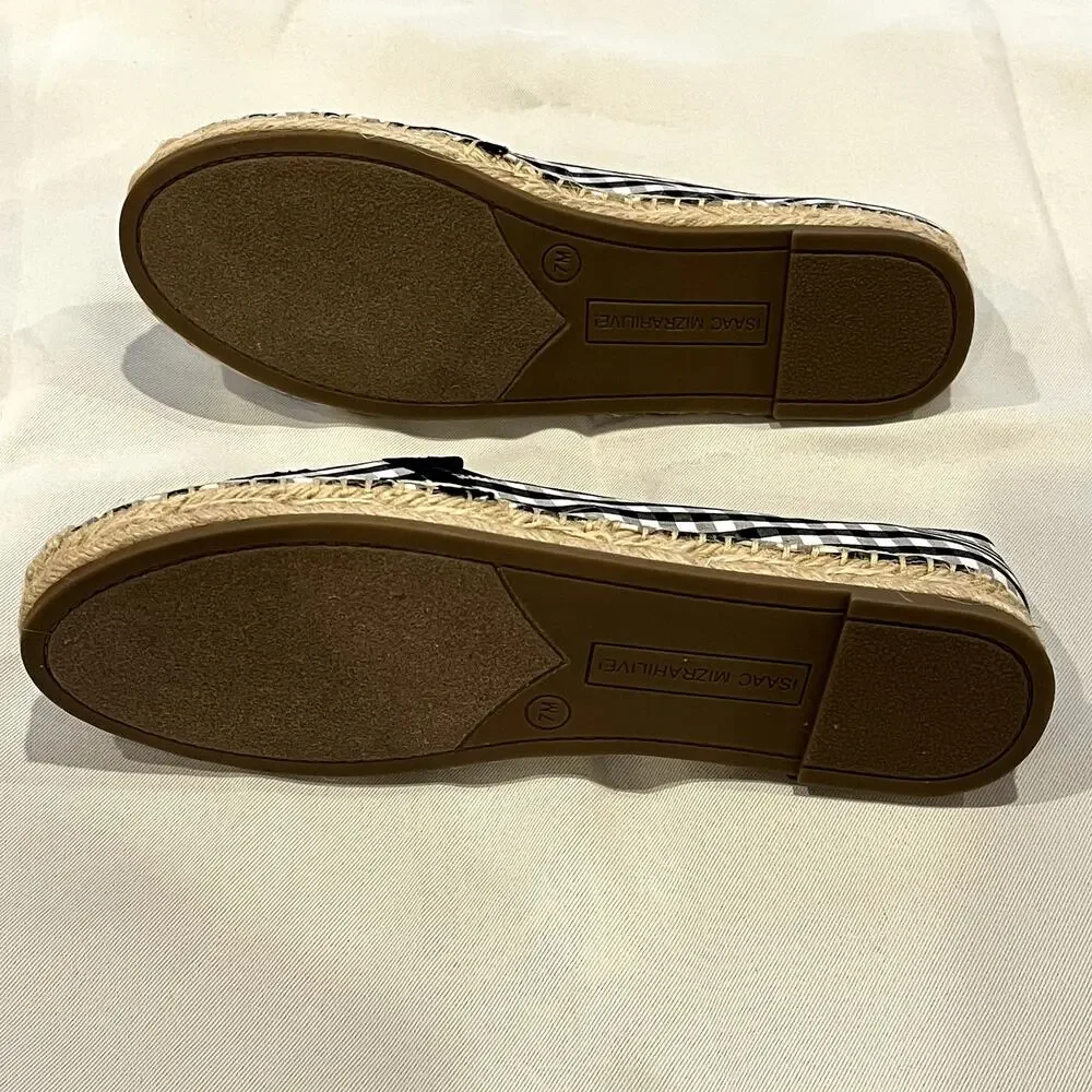 Isaac Mizrahi Live! Gingham Espadrilles with Eyelet Embroidery Black Marilyn 7